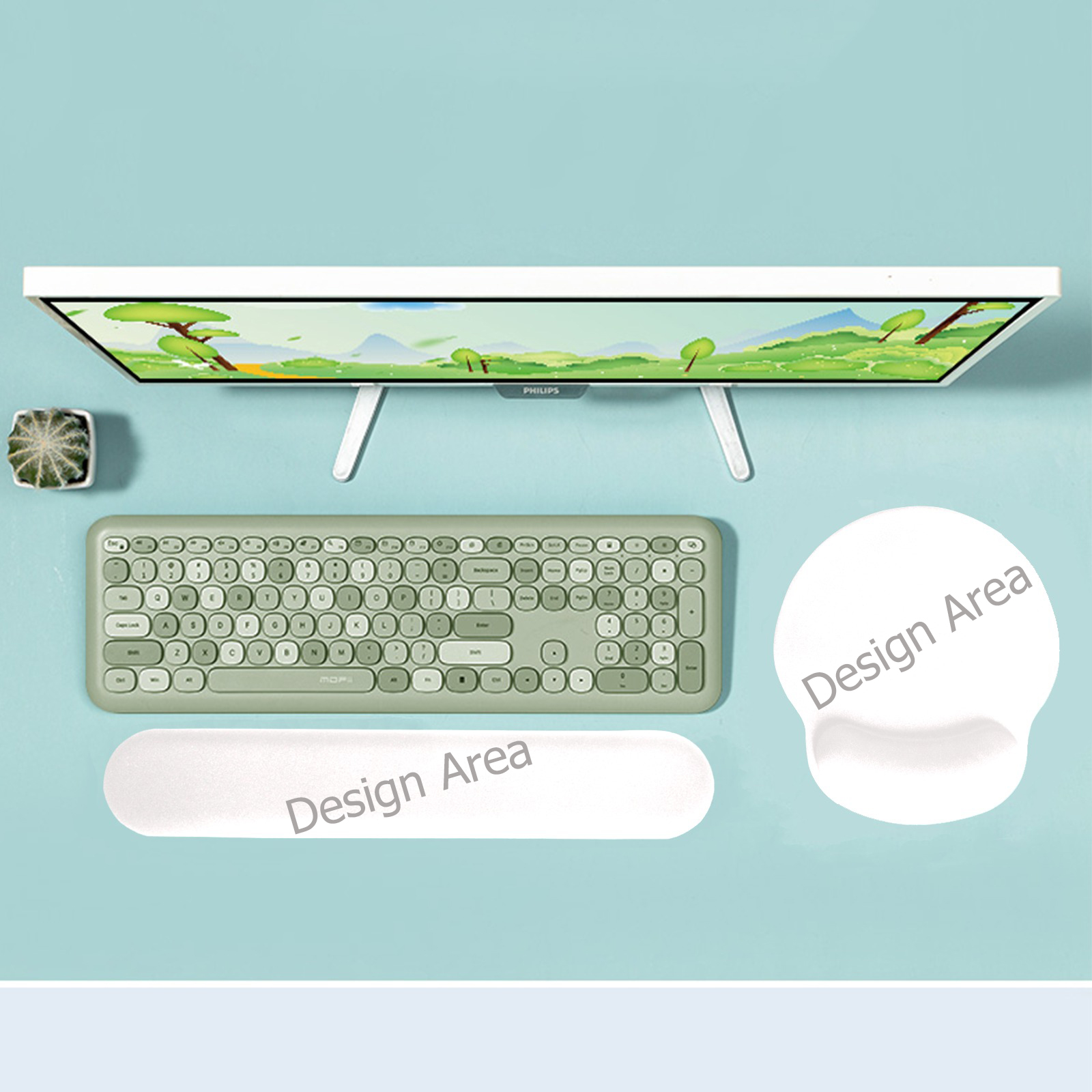 Keyboard Mouse Pad Set with Wrist Rest Support