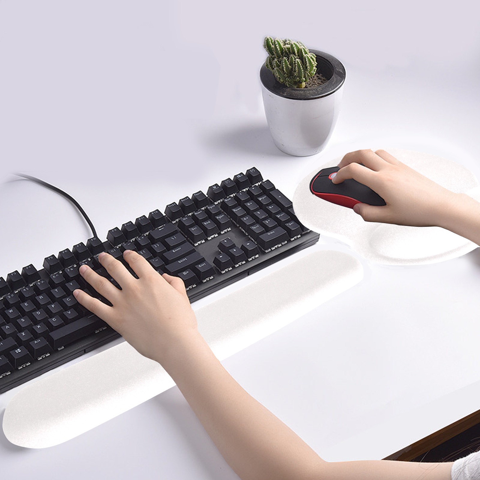 Keyboard Mouse Pad Set with Wrist Rest Support