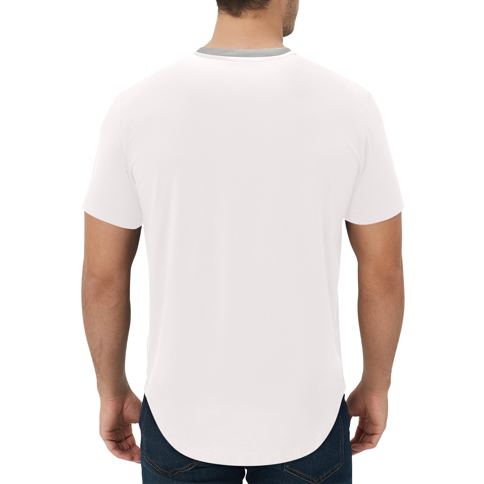 Men's All Over Print Curved Hem T-Shirt (Model T76)