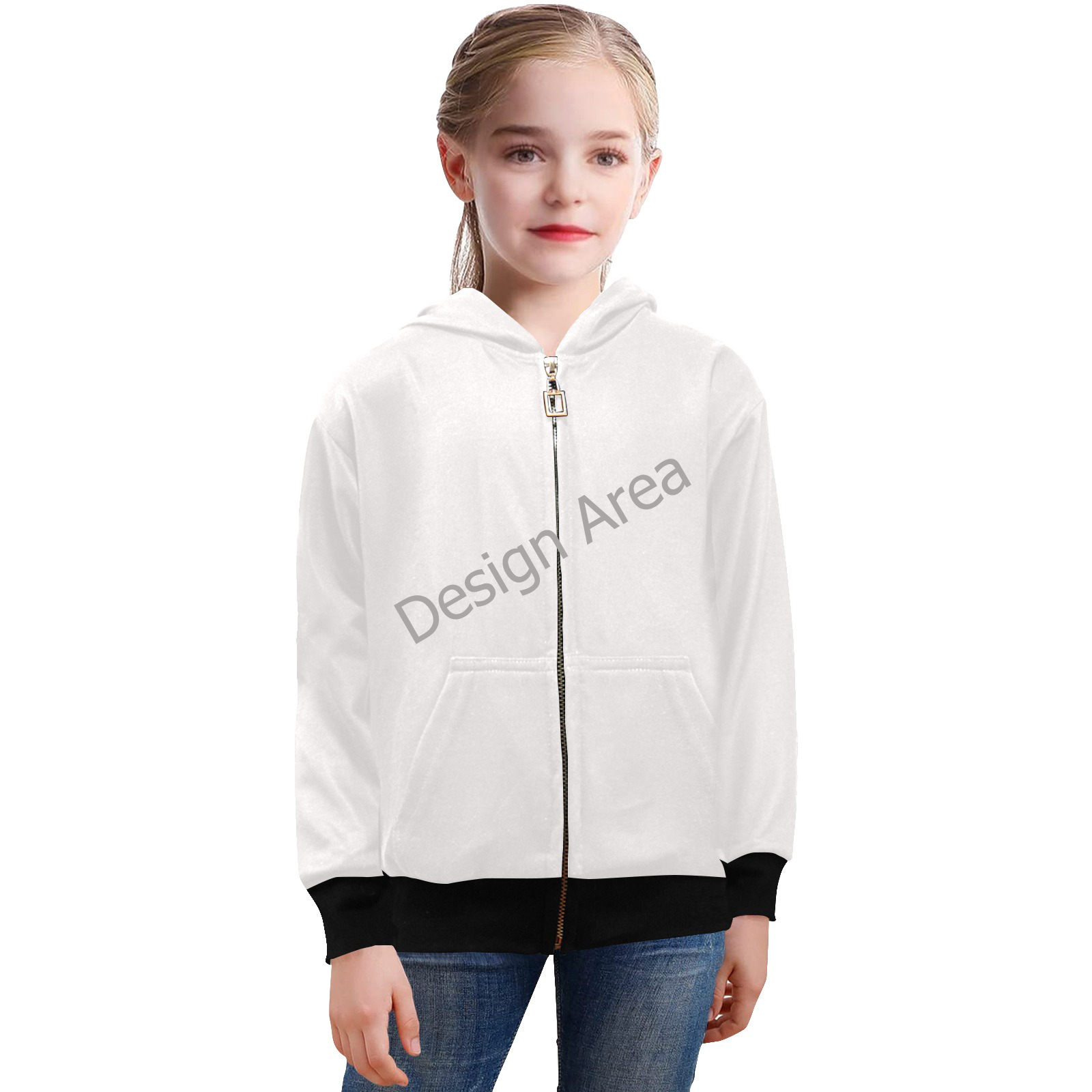 Hoodie Femme Sica Doll Avec Zip Et Capuche - Noir - Taille L - Manches Courtes