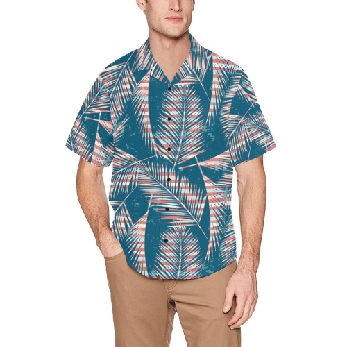 Hawaiian Shirt with Chest Pocket&Merged Design (T58)