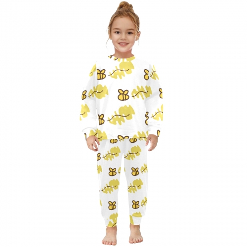 Little Girls' Crew Neck Long Pajama Set