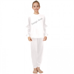 Big Girls' Crew Neck Long Pajama Set