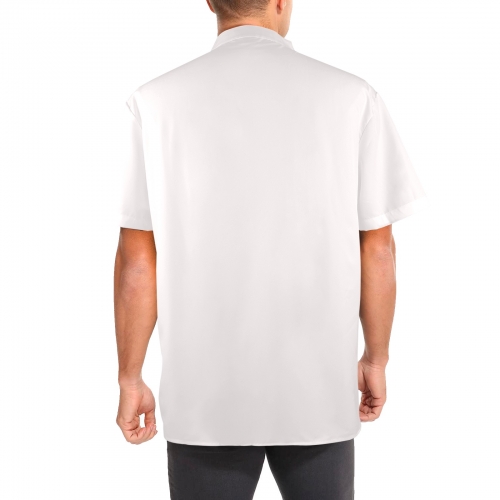 Men's Stand-Up Collar Short Sleeve Shirt