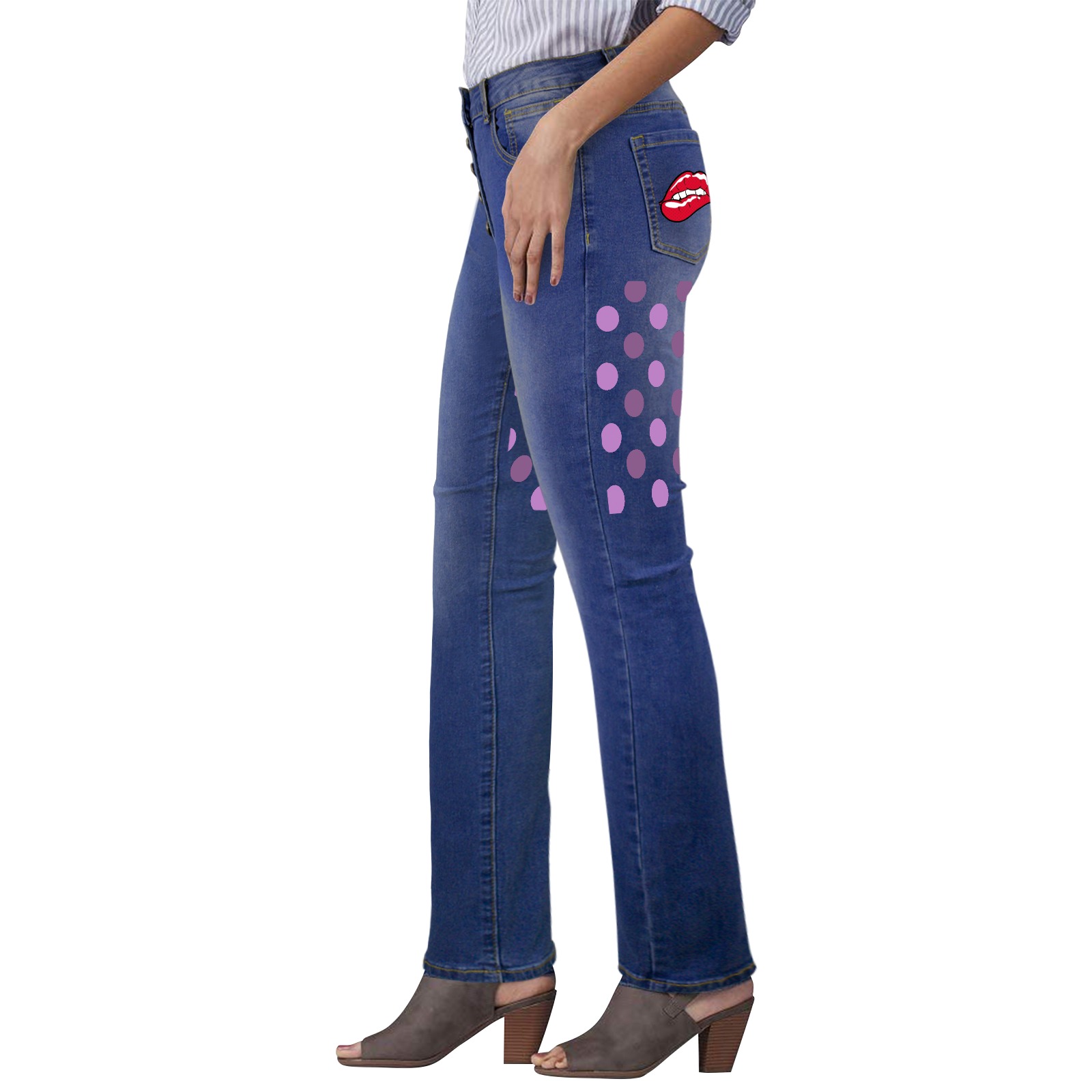 Women's Jeans (Back Printing)