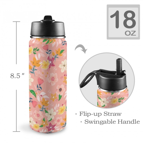Insulated Water Bottle with Straw Lid (18oz)
