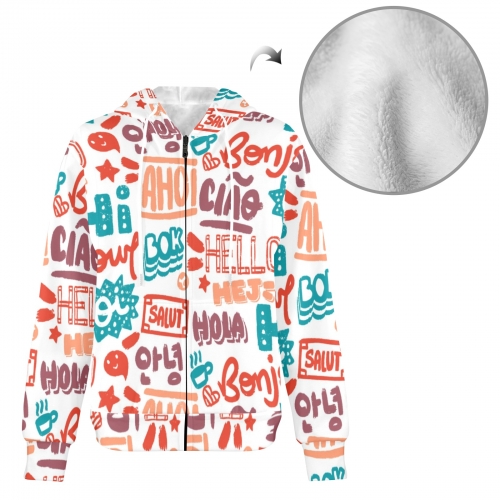 Men's Fleece Full-Zip Hoodie (Model H60)