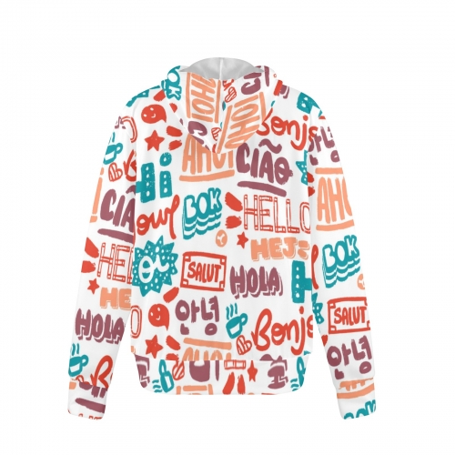 Men's Fleece Full-Zip Hoodie (Model H60)