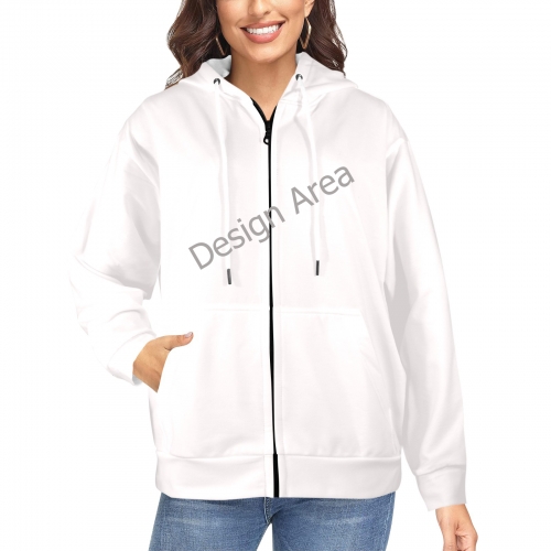 Women's Fleece Full-Zip Hoodie (Model H60)