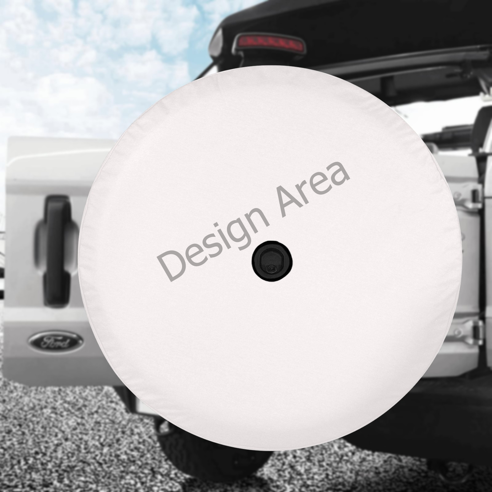 Spare Tire Cover with Backup Camera Hole (32 Inch)