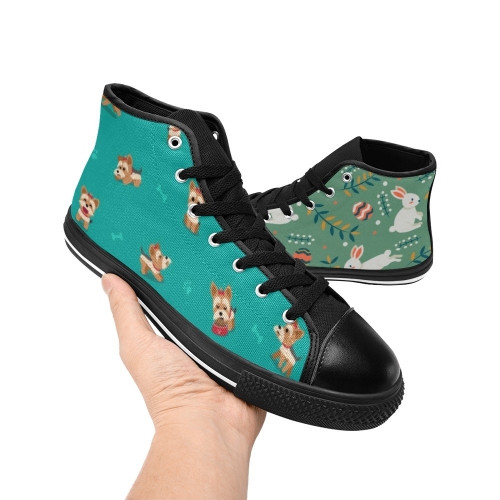 Kids' High Top Canvas Shoes-4 Sides (Model 017)
