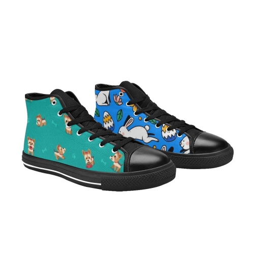 Kids' High Top Canvas Shoes-4 Sides (Model 017)