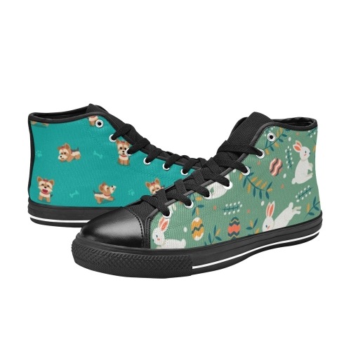 Kids' High Top Canvas Shoes-4 Sides (Model 017)