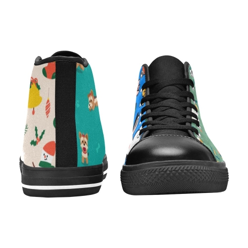 Kids' High Top Canvas Shoes-4 Sides (Model 017)