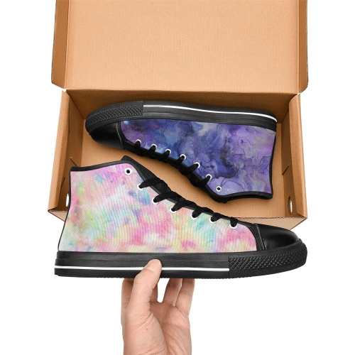 Men's High Top Canvas Shoes-4 Sides (Model 017)