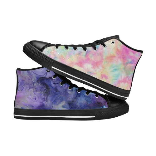 Men's High Top Canvas Shoes-4 Sides (Model 017)