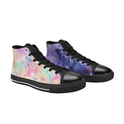Men's High Top Canvas Shoes-4 Sides (Model 017)