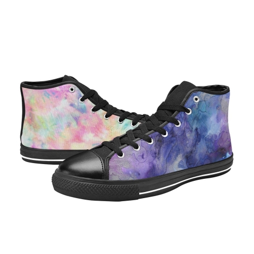 Men's High Top Canvas Shoes-4 Sides (Model 017)