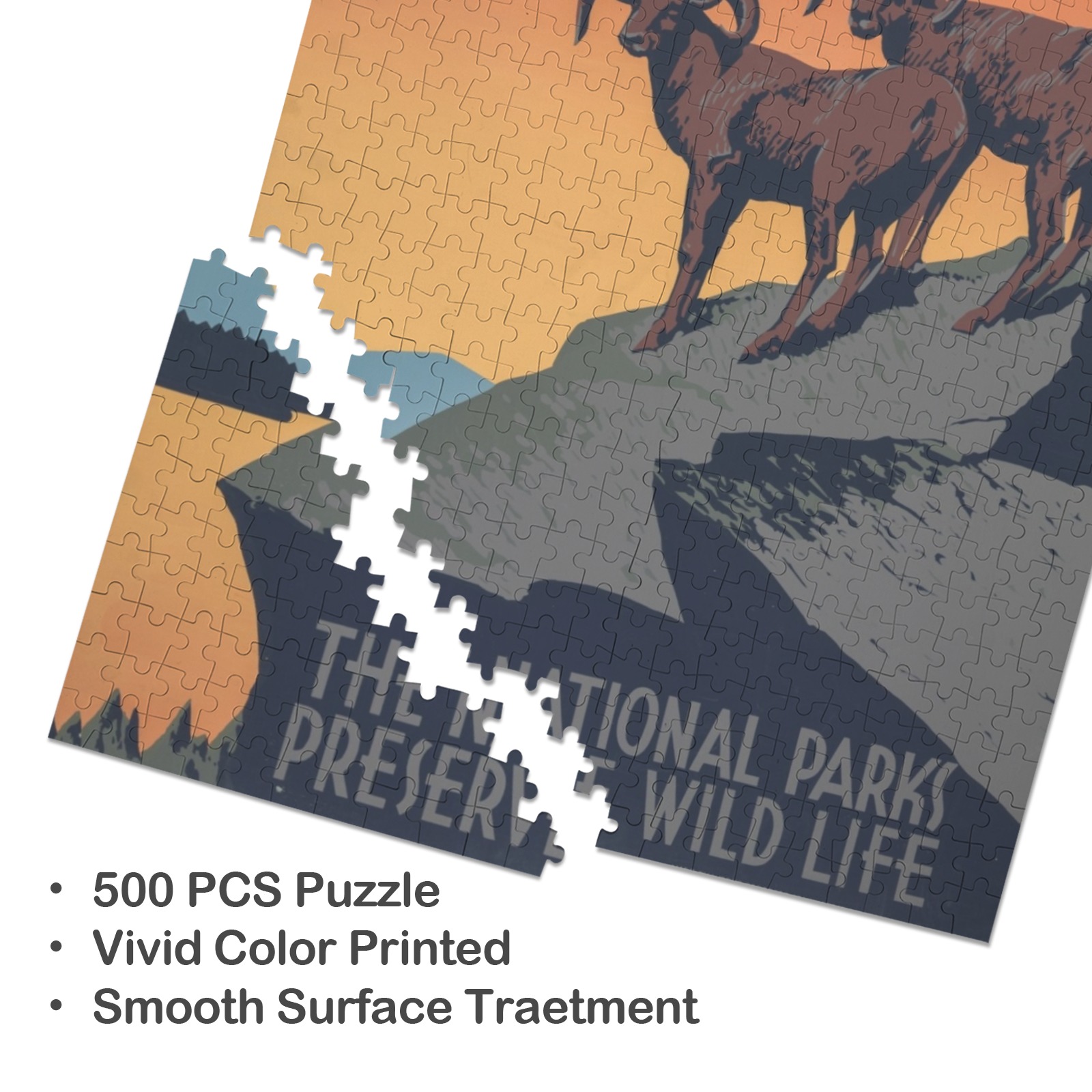 500-Piece Wooden Jigsaw Puzzle (Vertical)
