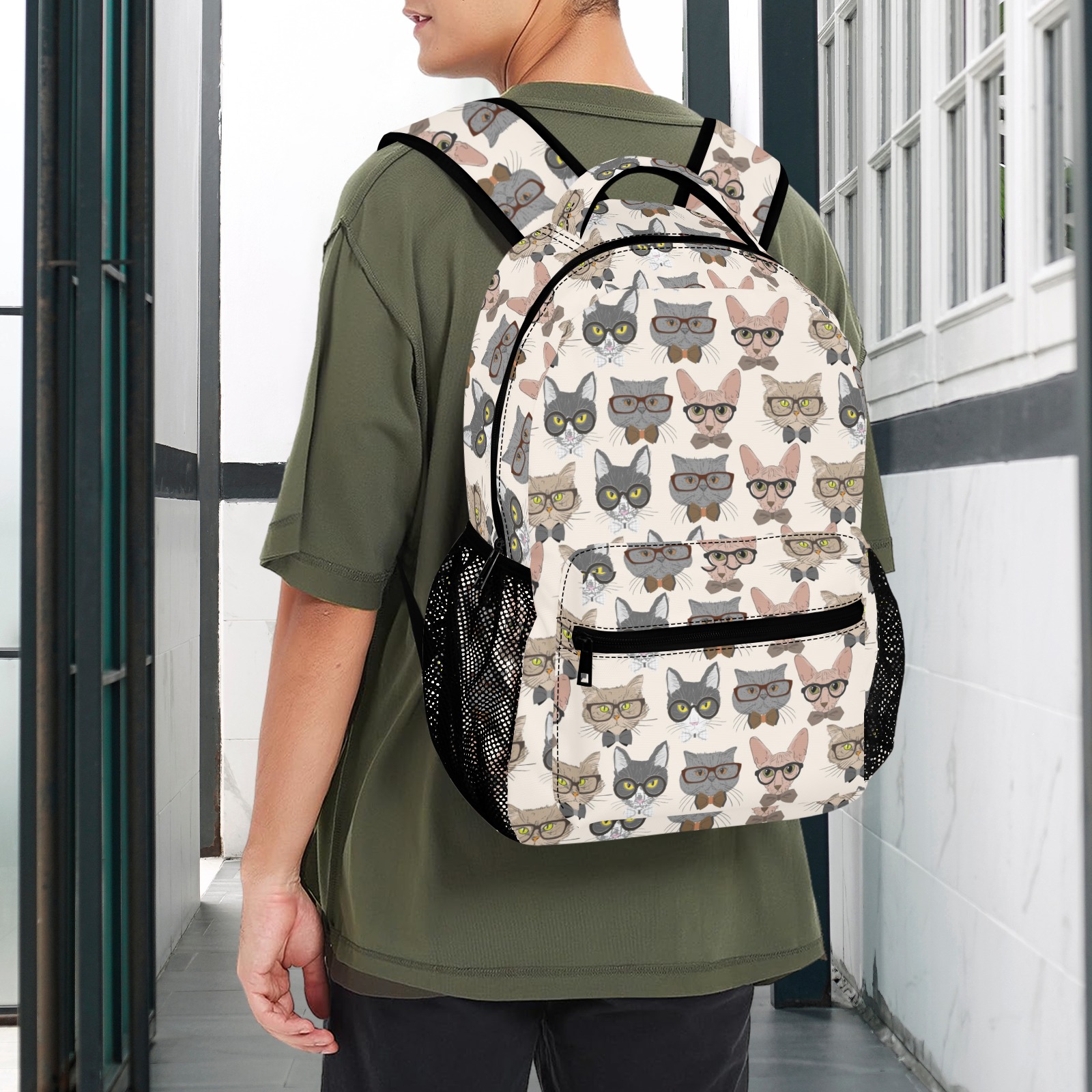 All Over Print Casual Backpack-Large