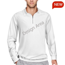 Long-Sleeve Zip Polo Shirt