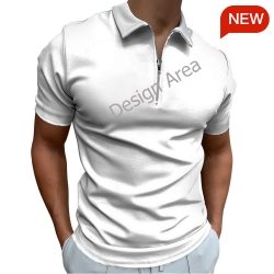 Short-Sleeve Zip Polo Shirt