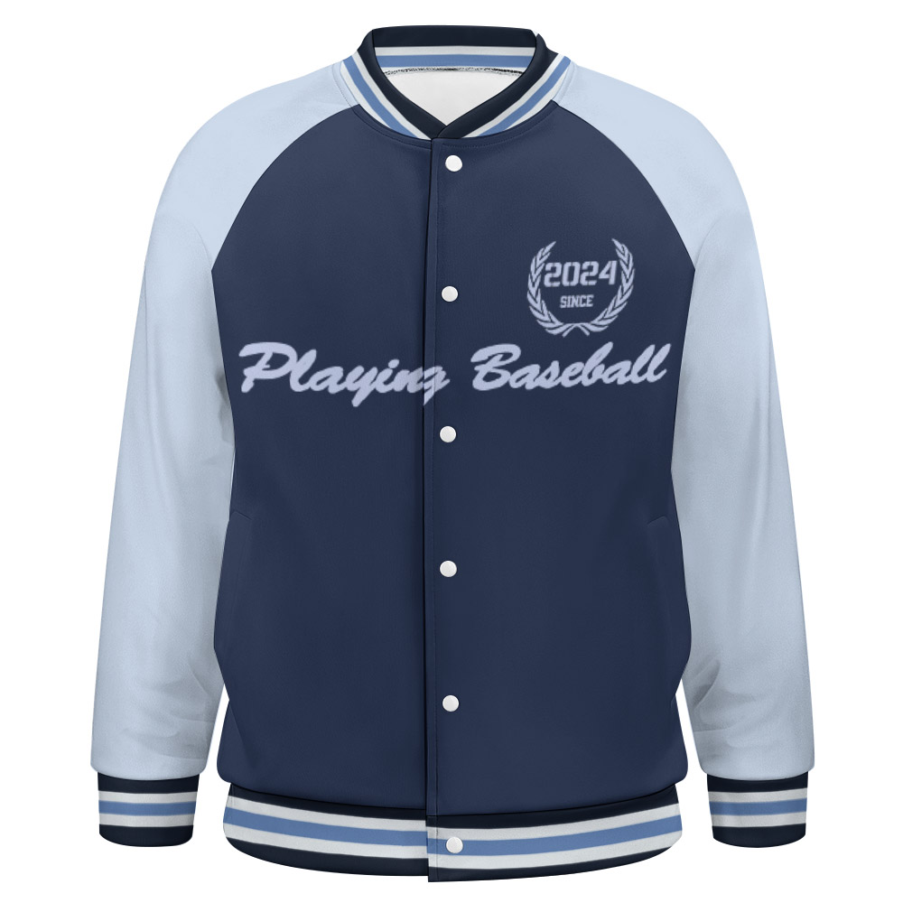 Men's Button Up Baseball Jacket