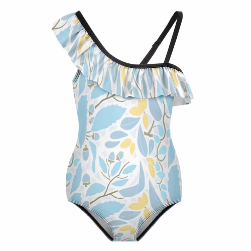 Flounce One-Piece Swimsuit for Girls