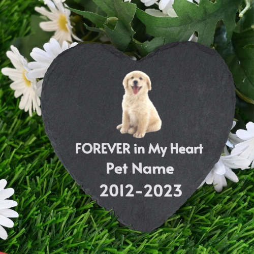 Heart-Shaped Pet Memorial Stone