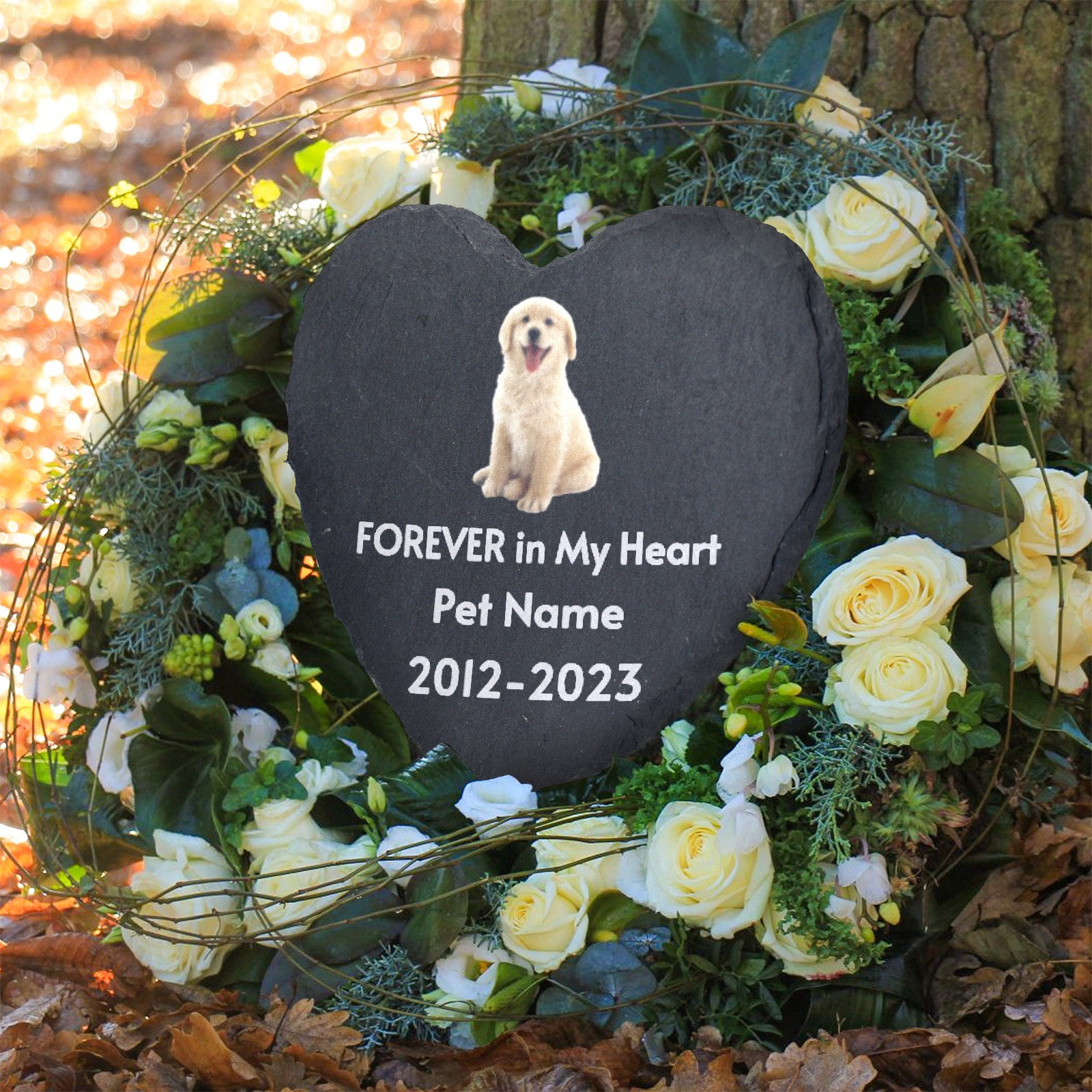 Heart-Shaped Pet Memorial Stone