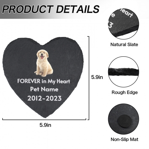 Heart-Shaped Pet Memorial Stone