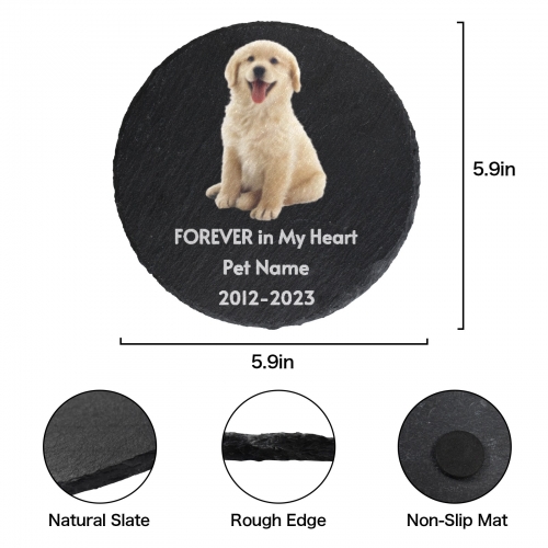 Round Pet Memorial Stone
