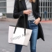 Leather Tote Bag-Small (Four-Sided Splice Printing) (1640)