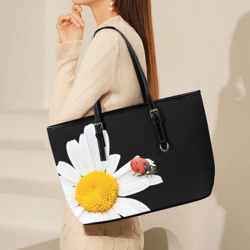 Leather Tote Bag-Large (Front&Back Printing) (1651)