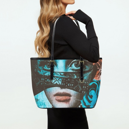 Leather Tote Bag-Small (Front&Back Printing) (1651)