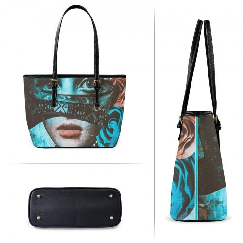 Leather Tote Bag-Small (Front&Back Printing) (1651)