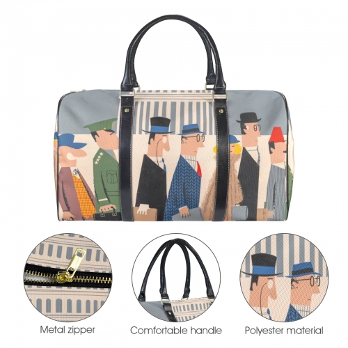 Large Capacity Travel Bag-Large (Black Long Patch) (1736)