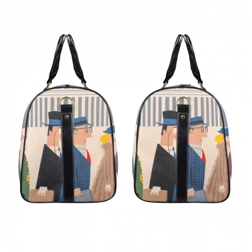 Large Capacity Travel Bag-Large (Black Long Patch) (1736)