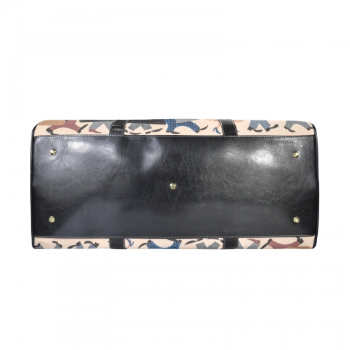 Large Capacity Travel Bag-Large (Black Long Patch) (1736)