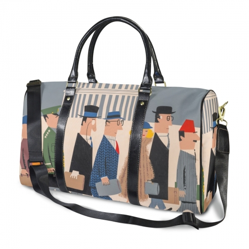 Large Capacity Travel Bag-Large (Black Long Patch) (1736)