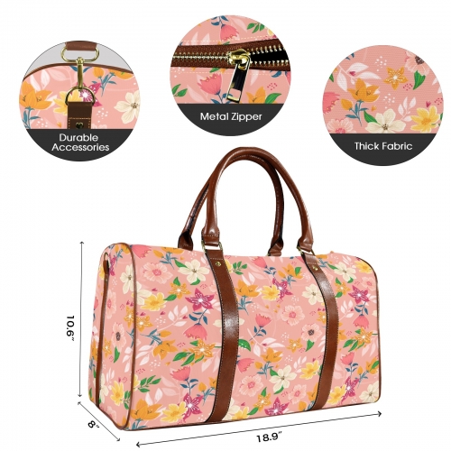 Large Capacity Travel Bag-Small (Brown Long Patch) (1736)