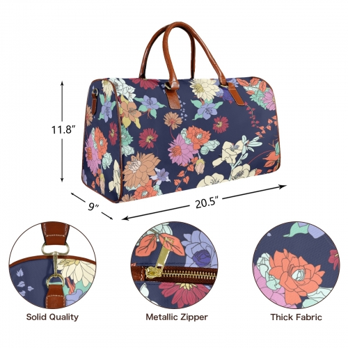 Large Capacity Travel Bag-Large (Brown Short Patch) (1737)