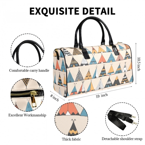Large Capacity Travel Bag-Small (Black Short Patch) (1737)