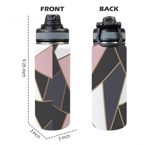 Insulated Water Bottle with Dual-Use Lid (18oz)