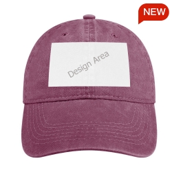 Curved Denim Trucker Hat