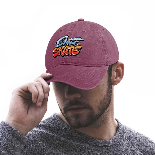 Curved Denim Trucker Hat