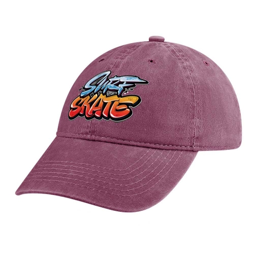 Curved Denim Trucker Hat