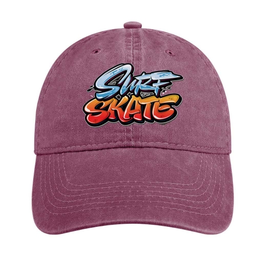 Curved Denim Trucker Hat
