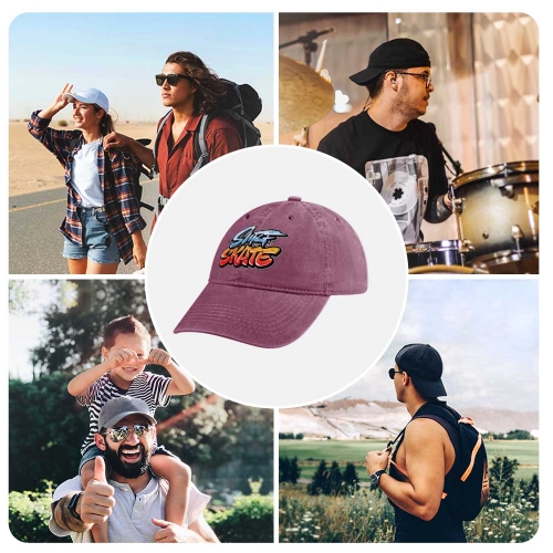 Curved Denim Trucker Hat