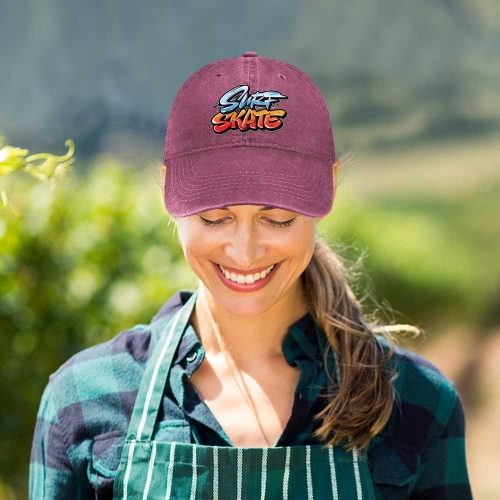 Curved Denim Trucker Hat